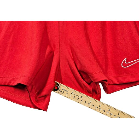 Nike Women's DRI-FIT Standard Fit Polyester Soccer Shorts Red large 00012 - Picture 8 of 8